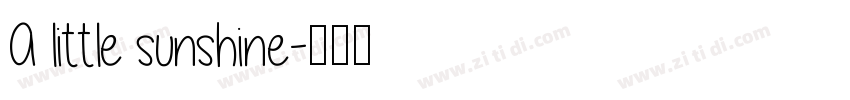 A little sunshine字体转换